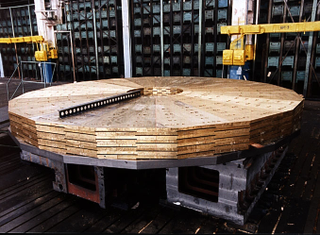 The brass endcap using Russian artillery shells at CERN’s CMS experiment.